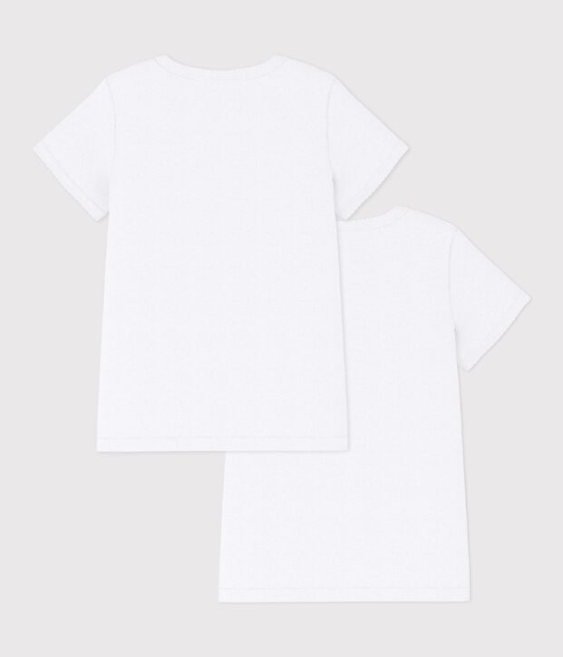 Girls' White Short-Sleeved T-Shirt - 2-Pack multicolor