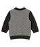 Baby boy's herringbone cotton tubic cardigan CAPECOD grey/MARSHMALLOW white