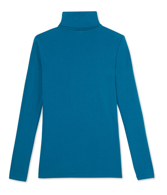 Women's thin polo in heritage cotton Mallard blue