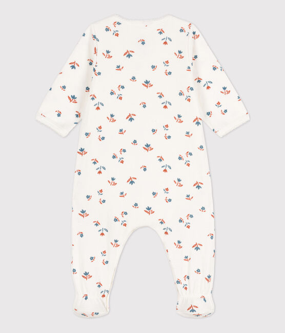 Babies' Floral Tube Knit Bodyjama MARSHMALLOW white/MULTICO white