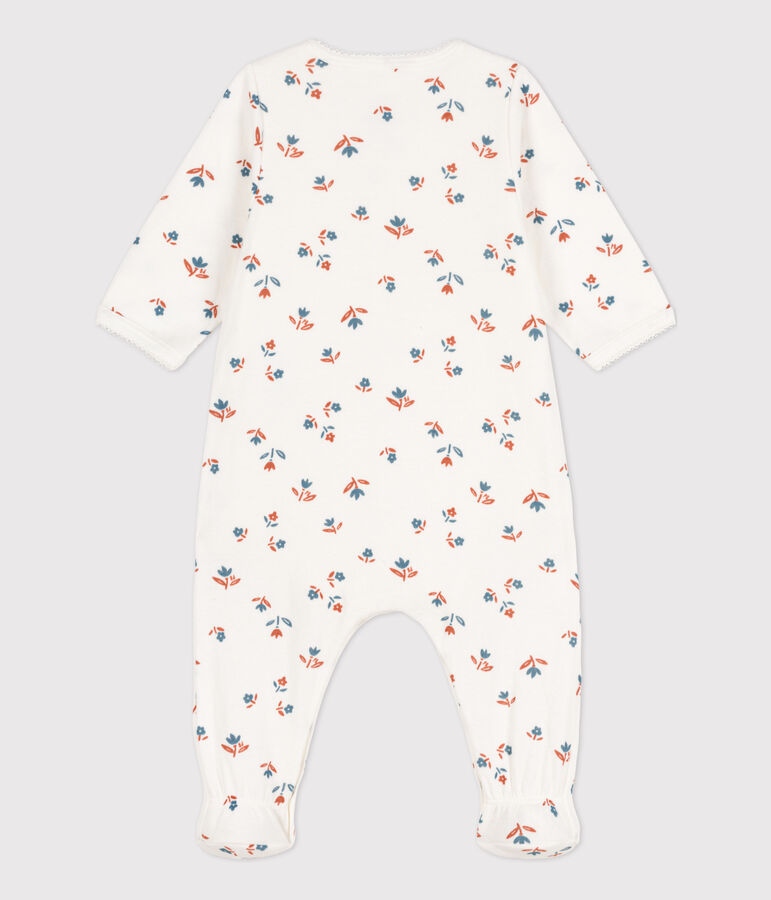 Babies' Floral Tube Knit Bodyjama white/multicolor