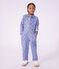 Children's cotton jumpsuit printed with hearts purple/multicolor
