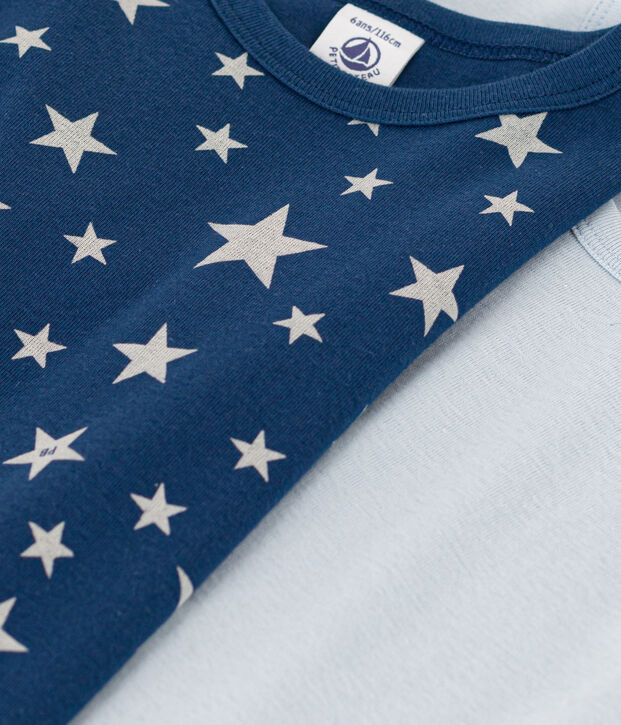 Boys' Star Long-Sleeved Cotton T-Shirts - 2-Pack multicolor