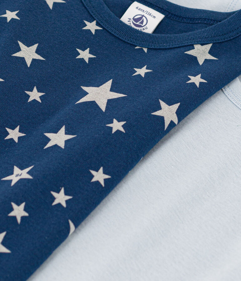 Boys' Star Long-Sleeved Cotton T-Shirts - 2-Pack multicolor