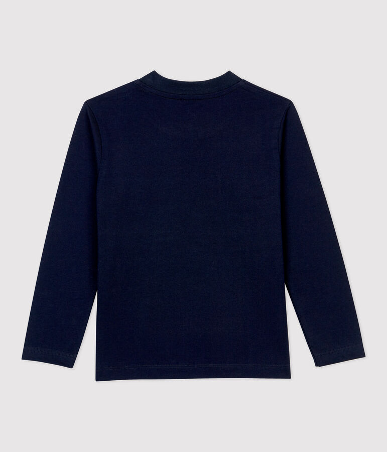 Boys' Long-Sleeved Cotton T-Shirt blue
