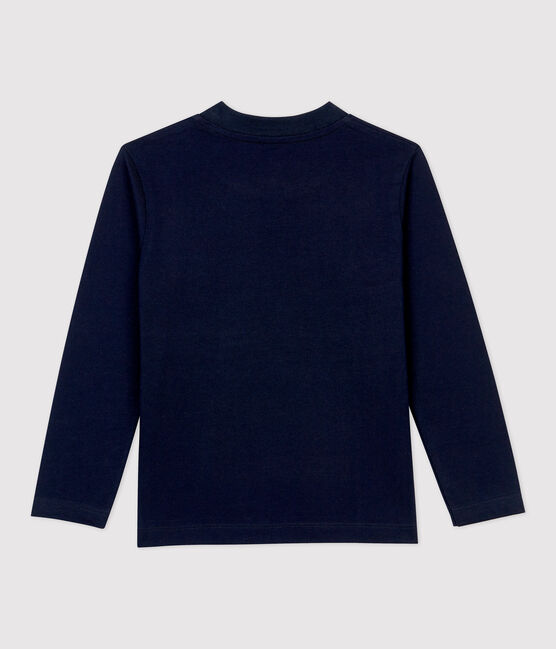 Boys' Long-Sleeved Cotton T-Shirt SMOKING blue