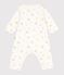 Babies' footless floral-print cotton bodyjamas MARSHMALLOW white/MULTICO white