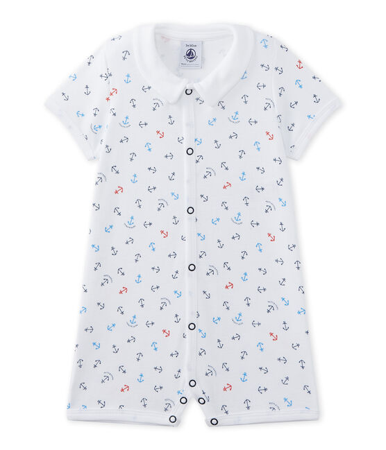 Baby boy's print romper ECUME white/MULTICO white