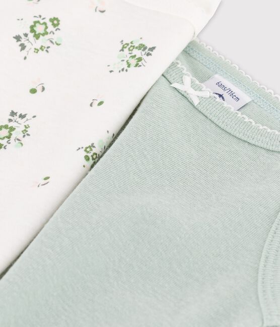 Girls' Cotton/Linen Floral Vest Tops - 2-Pack variante 1