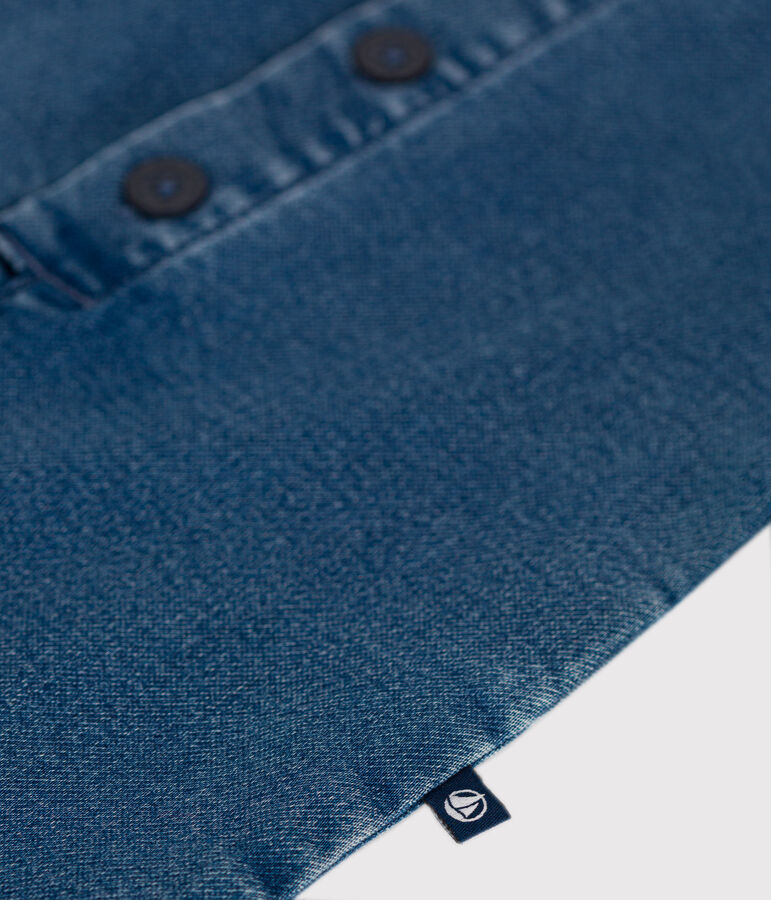 Babies' Sleeveless Denim Jumpsuit blue