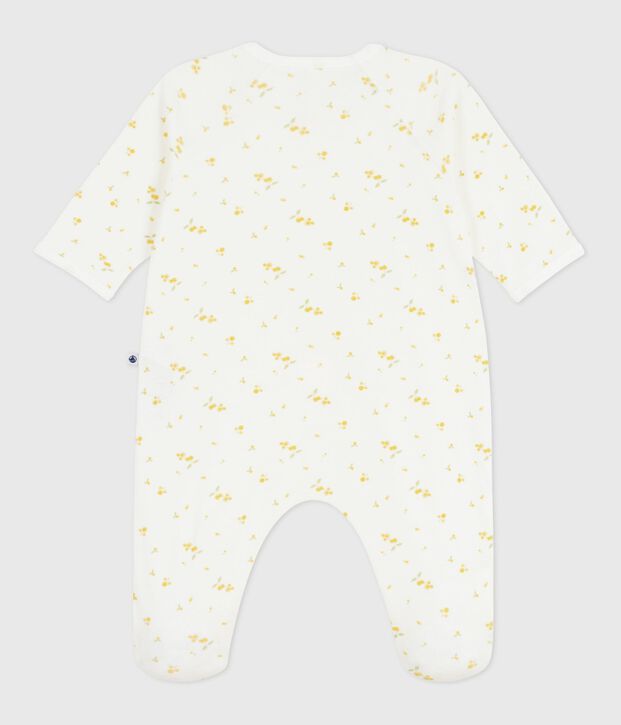 Babies' floral cotton pyjamas white/multicolor