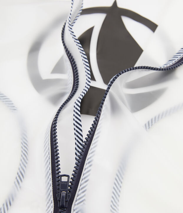 Unisex Children's Long See-Through Waxed Coat blue