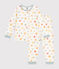 Children's star print velour pyjamas. MARSHMALLOW white/MULTICO white