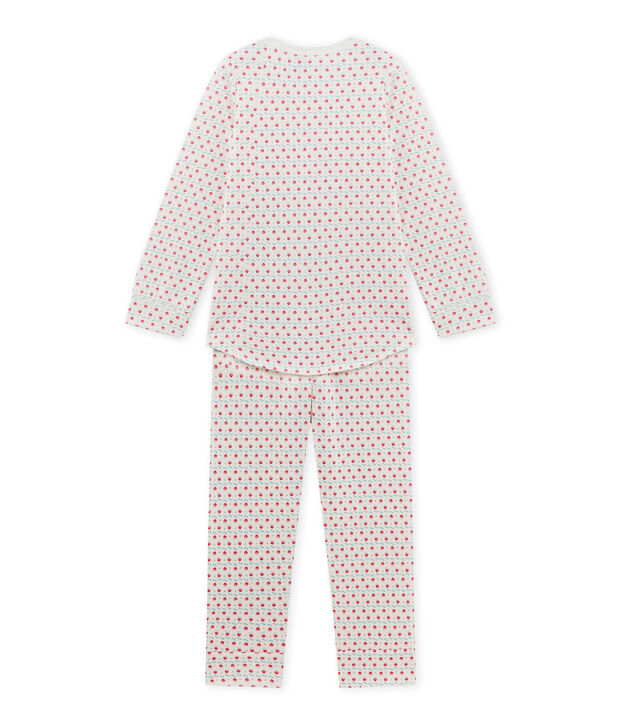 Girl's printed pyjamas white/multicolor