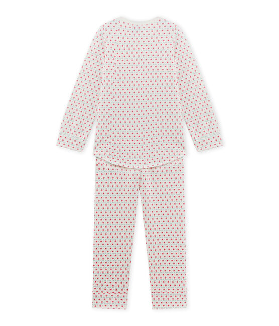 Girl's printed pyjamas LAIT white/MULTICO white
