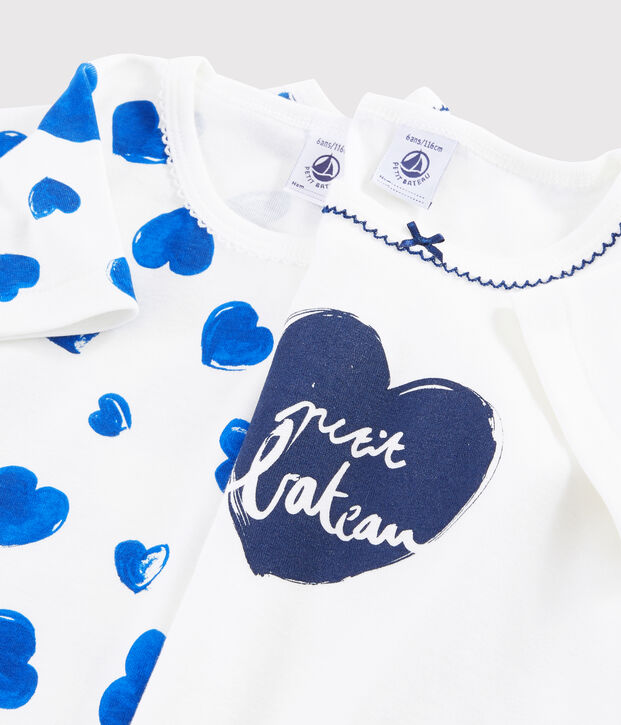 Girls' Short-sleeved Heart T-Shirt - 2-Piece Set multicolor