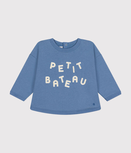 Babies' fleece sweatshirt BEACH blue