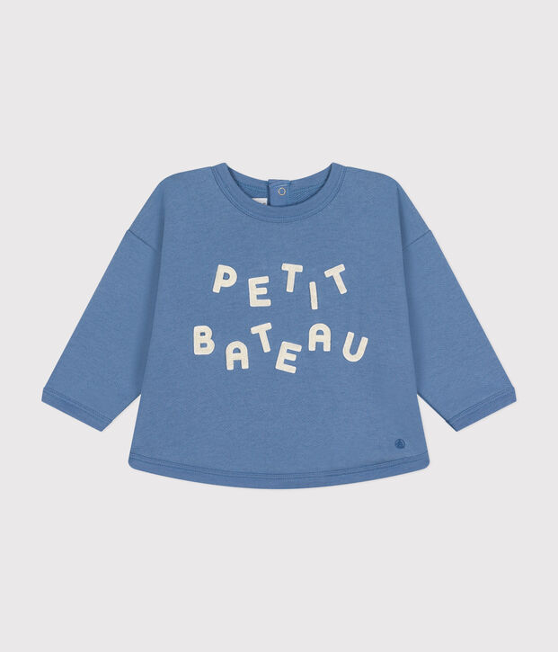 Babies' fleece sweatshirt blue