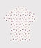 Boys' short-sleeved cotton polo shirt MARSHMALLOW white/MULTICO white
