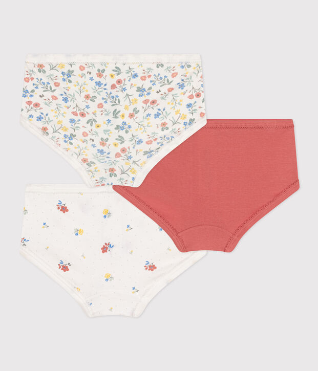 Children's High-Waisted Floral Cotton Knickers - 3-Pack multicolor