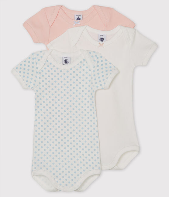 Baby girls' short-sleeved bodysuit - Set of 3 variante 1