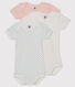 Baby girls' short-sleeved bodysuit - Set of 3