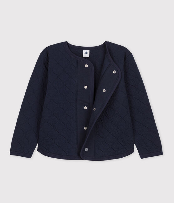 Girls' Tube Knit Cardigan SMOKING blue