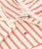 Babies' Thick Stripy Jersey Breton Outfit AVALANCHE pink/SIENNA white