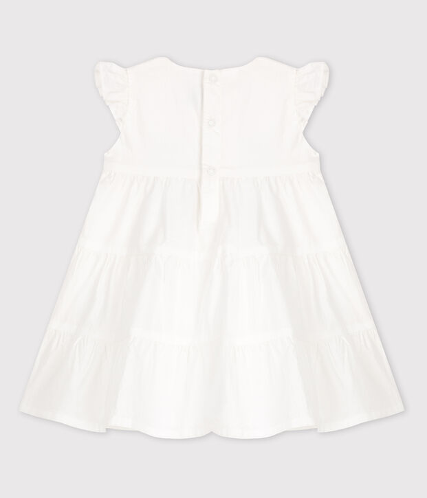 Baby Girls' Sleeveless Poplin Dress white