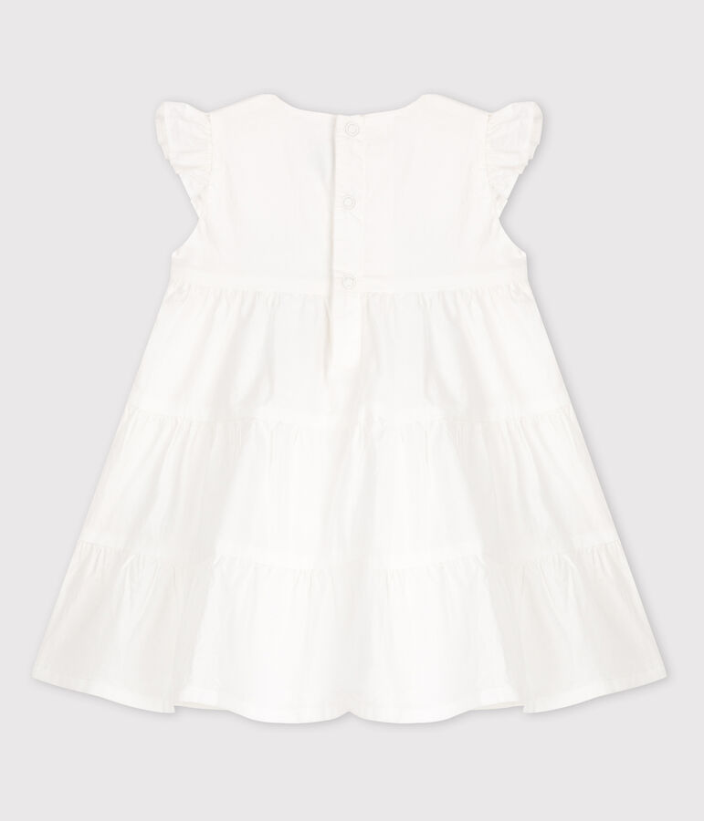 Baby Girls' Sleeveless Poplin Dress white