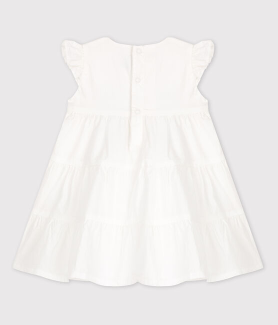 Baby Girls' Sleeveless Poplin Dress ECUME white
