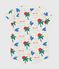 Babies' short printed cotton playsuit Ecru/multicolor