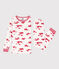 Children's Unisex Snugfit Cotton Pyjamas MARSHMALLOW white/PEPS red