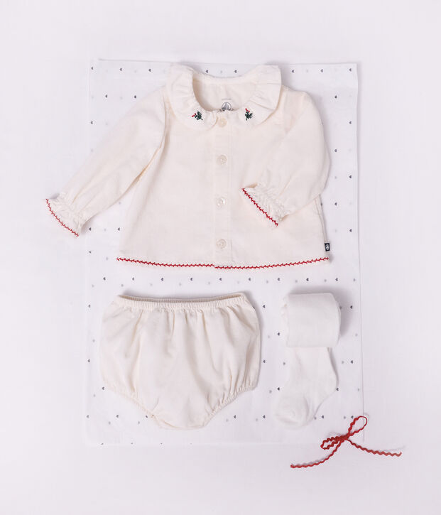 Babies' gift box with a blouse, bloomers and tights multicolor