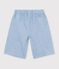 Children's Bermuda shorts in plain cotton blue