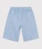 Children's Bermuda shorts in plain cotton blue