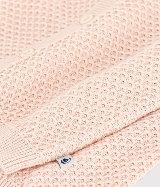 Babies' Knitted Cotton Cardigan SALINE pink