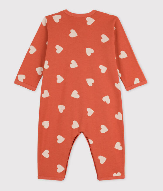 Babies' Footless Cotton Sleepsuit BRANDY /AVALANCHE