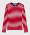 Women's iconic round neck T-shirt TERKUIT red/MARSHMALLOW white