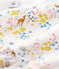 Girls' Fleece Floral Print Pyjamas MARSHMALLOW white/MULTICO white