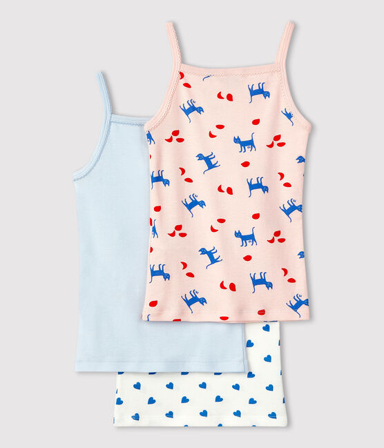 Girls' Cat Print Cotton Vest Tops - 3-Pack variante 1
