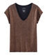 Women's iridescent linen short-sleeved t-shirt