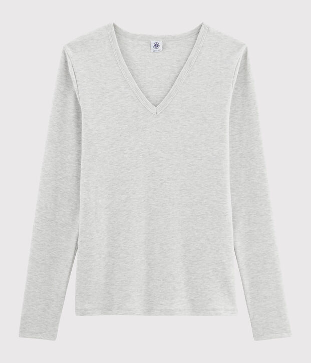 Women's Iconic V-Neck Cotton T-Shirt BELUGA CHINE