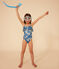 Girls' One-Piece Print Swimsuit BEACH blue/MULTICO