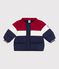 Babies' light plain colourblock puffer jacket SMOKING blue/MULTICO white