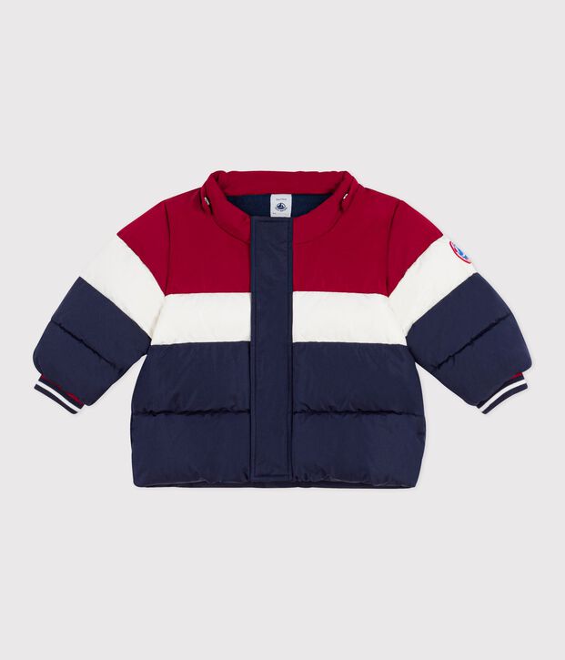 Babies' light plain colourblock puffer jacket blue/multicolor