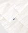 Babies' short-sleeved lightweight cotton dress for special occasions ECUME white/ARGENT