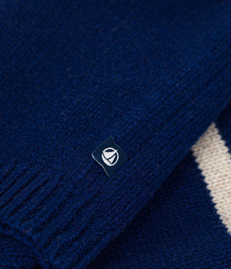 Jumper containing wool blue/ecru