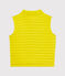 Baby boys' jacket in quilted tube knit JAUNE yellow