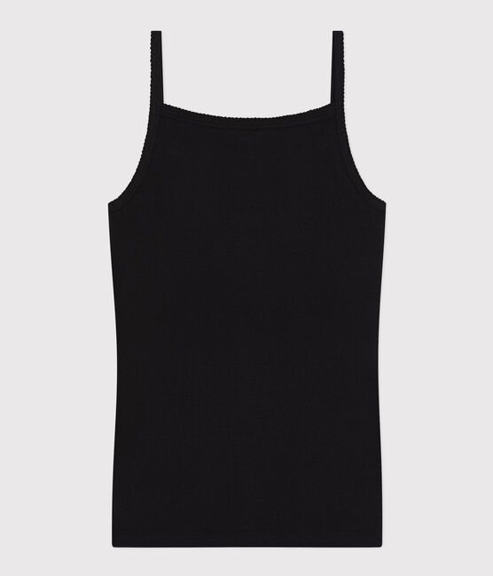 Women's Iconic Organic Cotton Strappy Top NOIR black